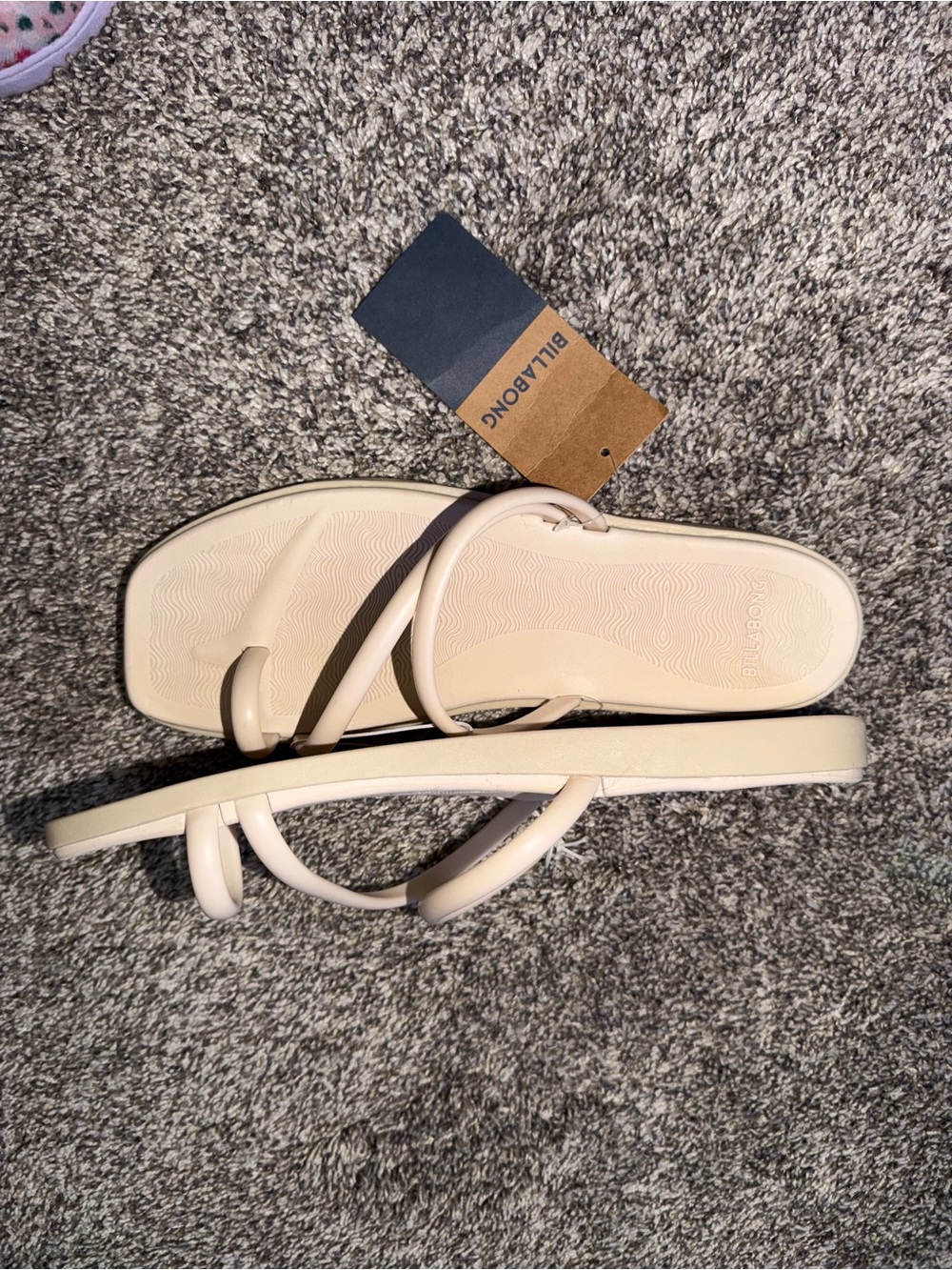 Billabong Cream Strappy Toe-Loop Sandals - Picture 2 of 5